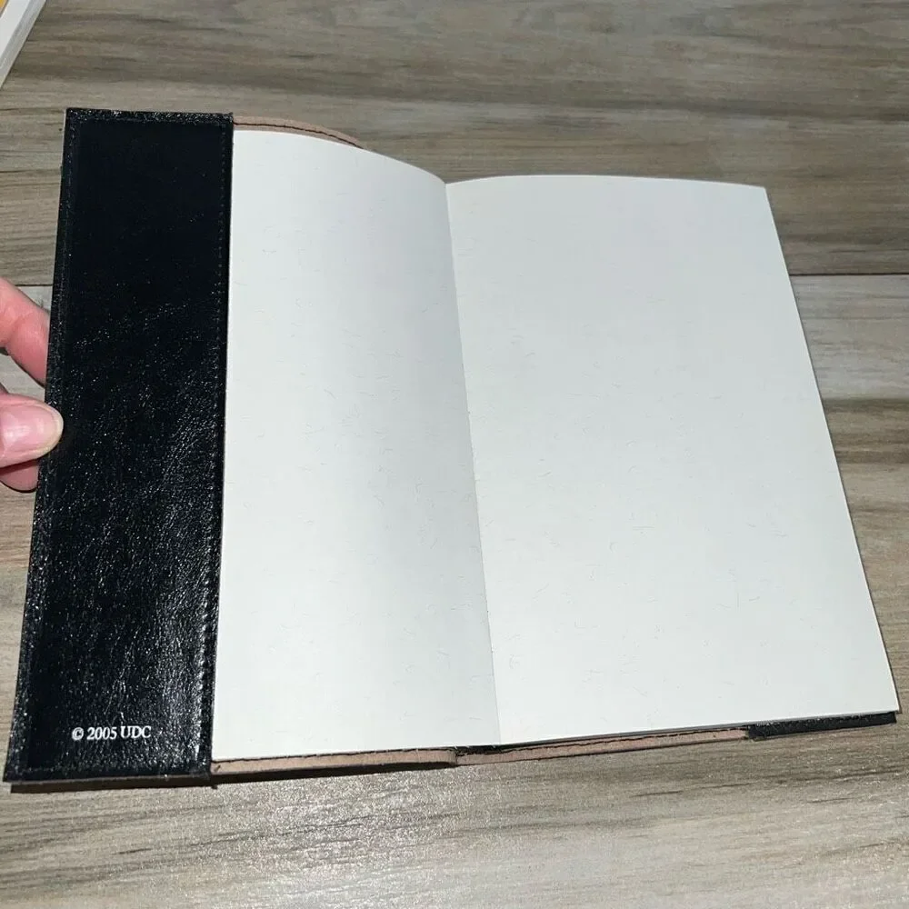 Amazing Grace Rustic Journal Silver DanglingCrosses Black Leather Cover 2005